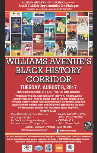 Poster of North Williams Black History Corridor event